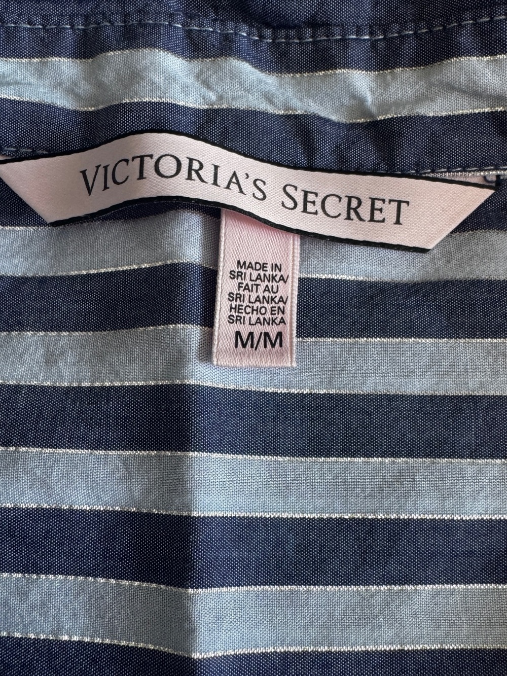 Victoria Secret Blue and White Stripped Long Nightgown NWOT - Picture 2 of 14